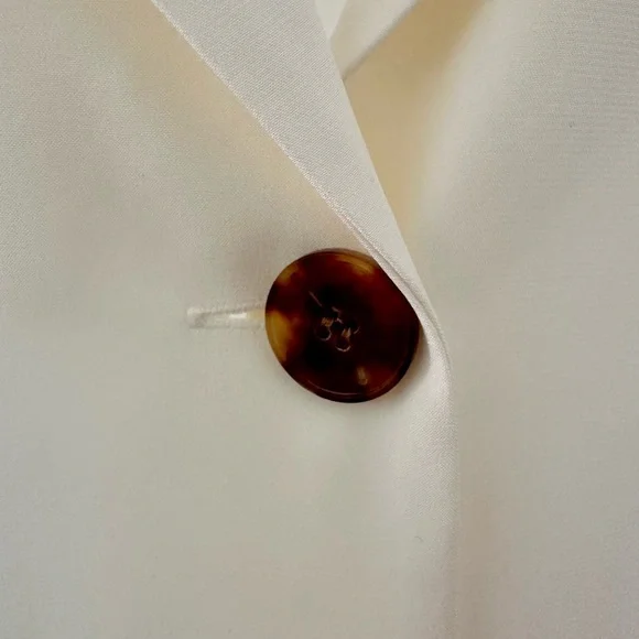 Lafayette 148 Ecru Silk Shirt - Picture 2 of 5